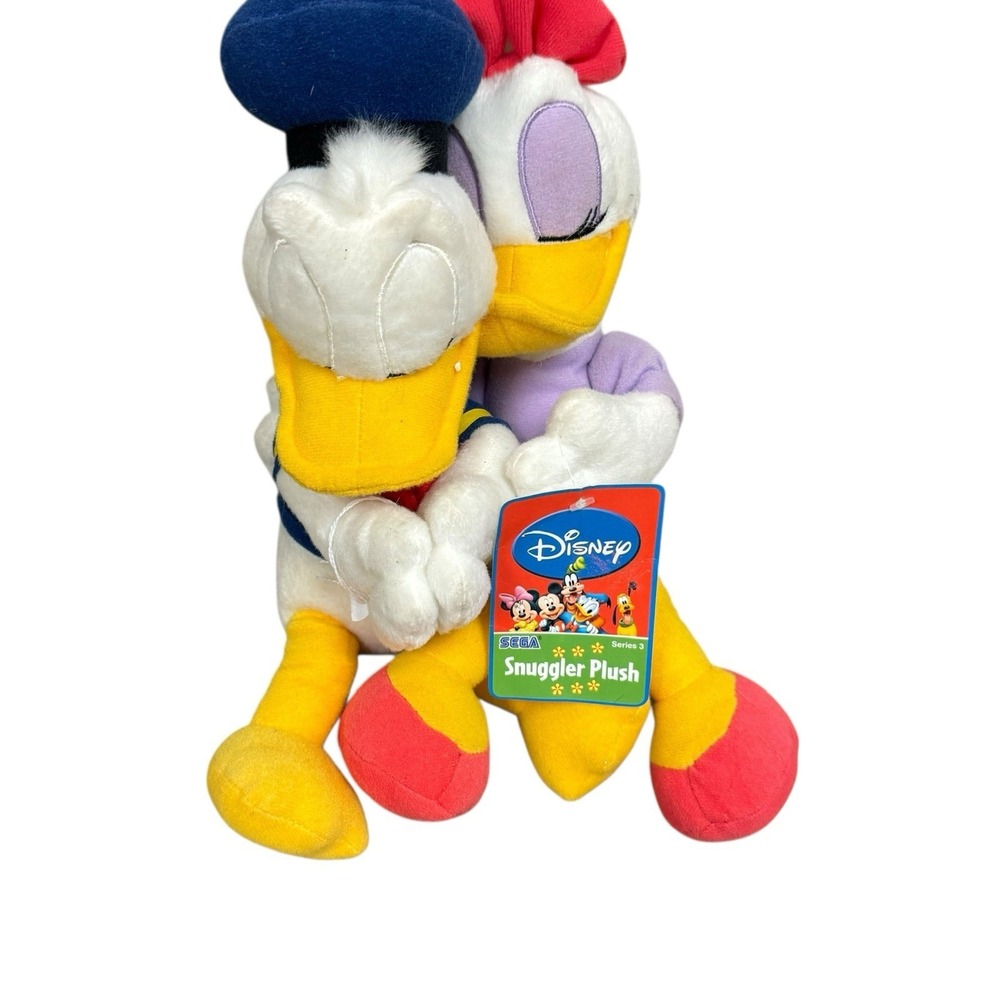 Disney‎ Donald And Daisy Snuggler Sega Plush w/ tags NFS prize toy approx. 9"